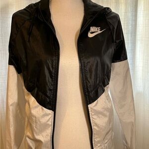 Nike Women's Black and White Bomber Jacket